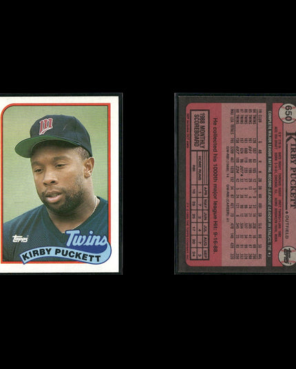 Kirby Puckett Minnesota Twins Baseball 10-Card Lot Topps EX