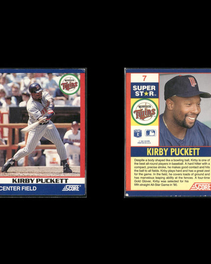 Kirby Puckett Minnesota Twins Baseball 10-Card Lot Topps EX