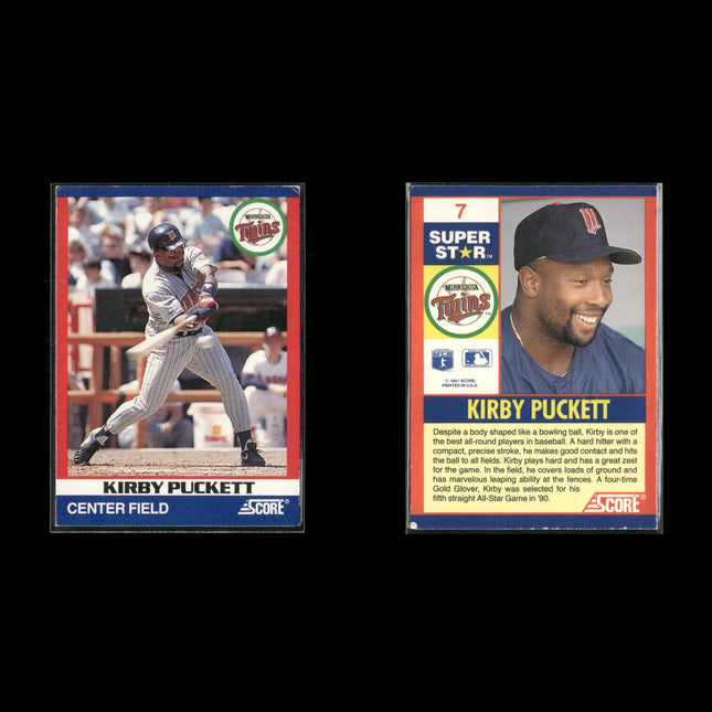 Kirby Puckett Minnesota Twins Baseball 10-Card Lot Topps EX