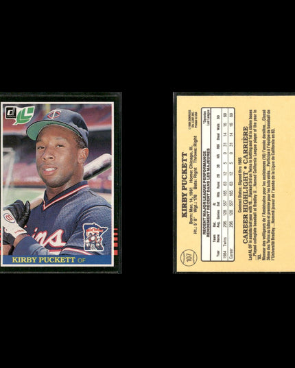 Kirby Puckett Minnesota Twins Baseball 10-Card Lot Topps EX