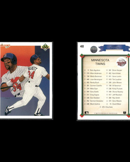 Kirby Puckett Minnesota Twins Baseball 10-Card Lot Topps EX