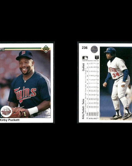 Kirby Puckett Minnesota Twins Baseball 10-Card Lot Topps EX