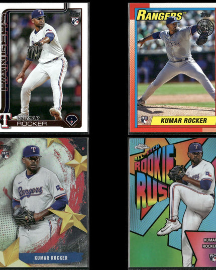 Kumar Rocker Texas Rangers Baseball 4-Card Lot Topps EX