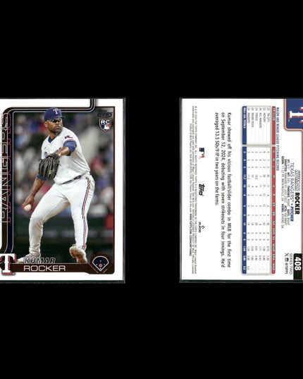 Kumar Rocker Texas Rangers Baseball 4-Card Lot Topps EX