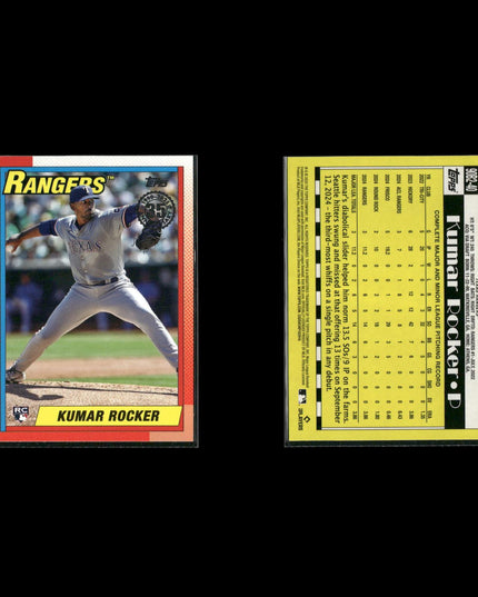Kumar Rocker Texas Rangers Baseball 4-Card Lot Topps EX