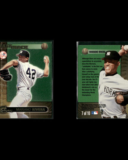Mariano Rivera New York Yankees Baseball 8-Card Lot Topps EX