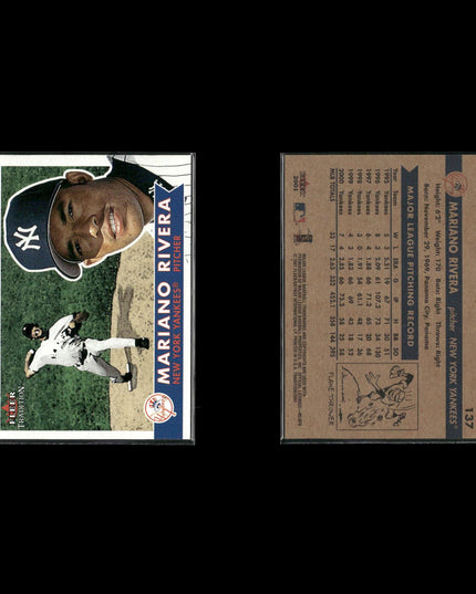 Mariano Rivera New York Yankees Baseball 8-Card Lot Topps EX