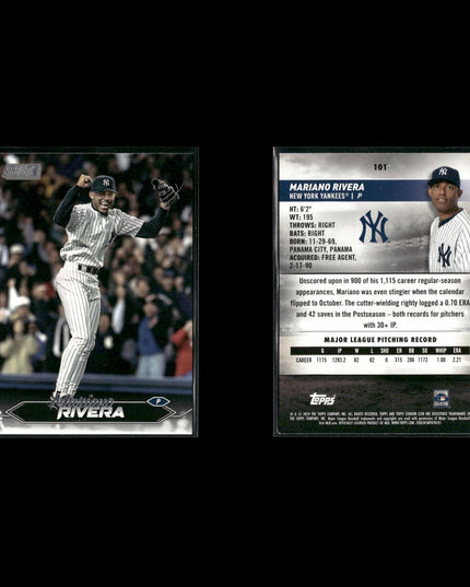 Mariano Rivera New York Yankees Baseball 8-Card Lot Topps EX