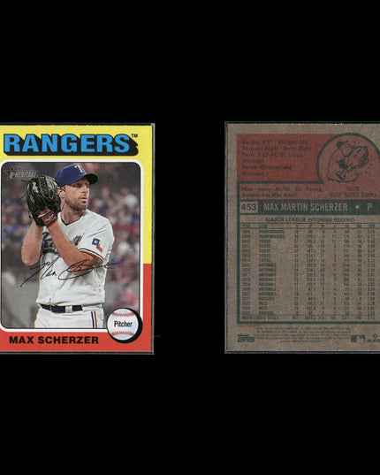 Max Scherzer Washington Nationals Baseball 8-Card Lot Topps EX