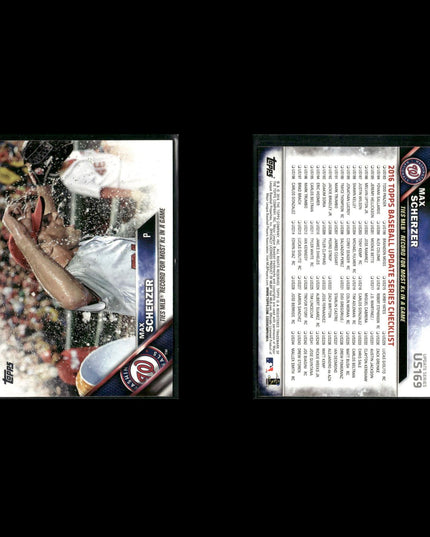 Max Scherzer Washington Nationals Baseball 8-Card Lot Topps EX