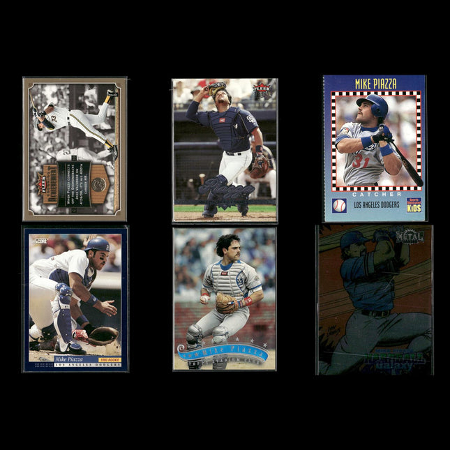 Mike Piazza Los Angeles Dodgers Baseball 6-Card Lot Topps EX