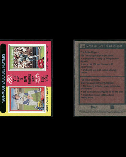 Mike Schmidt Philadelphia Phillies Baseball 12-Card Lot Topps EX