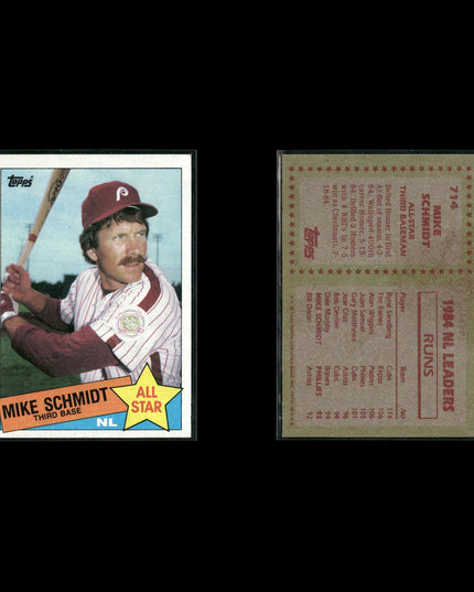 Mike Schmidt Philadelphia Phillies Baseball 12-Card Lot Topps EX