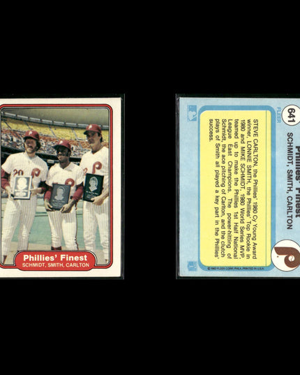 Mike Schmidt Philadelphia Phillies Baseball 10-Card Lot Topps EX