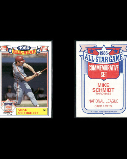 Mike Schmidt Philadelphia Phillies Baseball 10-Card Lot Topps EX
