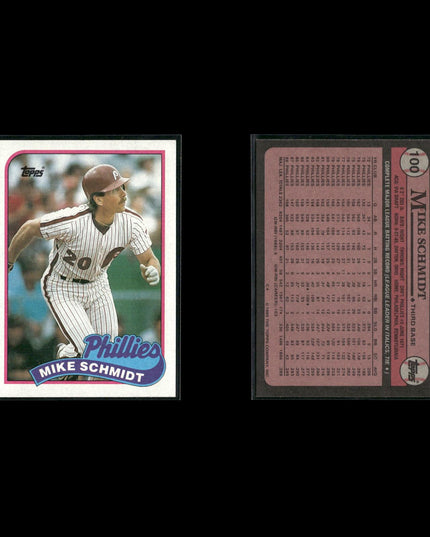 Mike Schmidt Philadelphia Phillies Baseball 10-Card Lot Topps EX