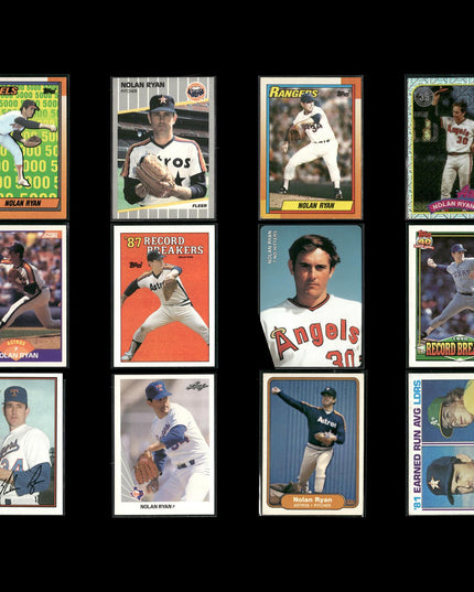Nolan Ryan Houston Astros Baseball 12-Card Lot Topps EX