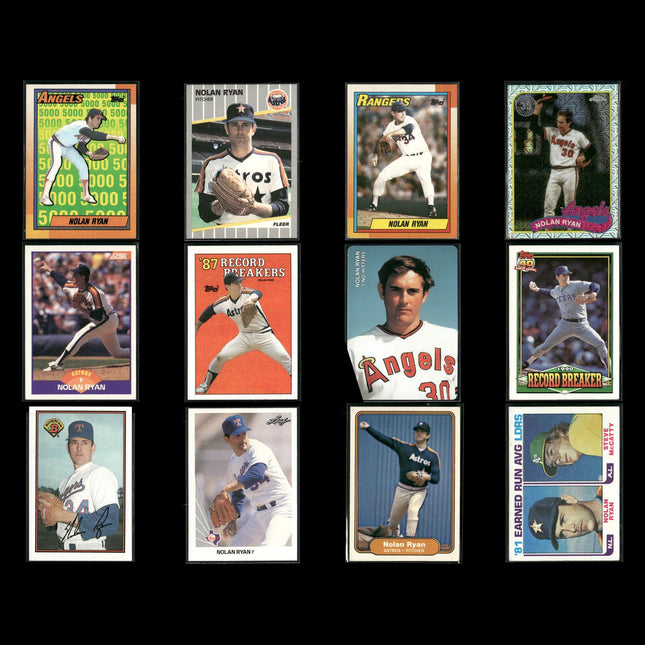 Nolan Ryan Houston Astros Baseball 12-Card Lot Topps EX