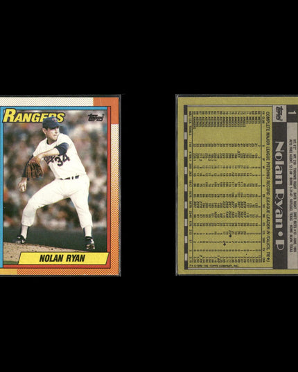 Nolan Ryan Houston Astros Baseball 12-Card Lot Topps EX