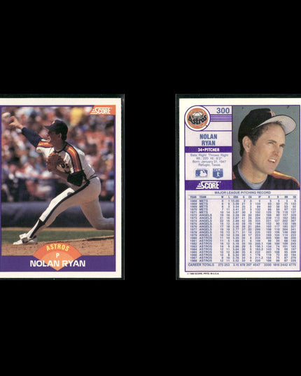 Nolan Ryan Houston Astros Baseball 12-Card Lot Topps EX