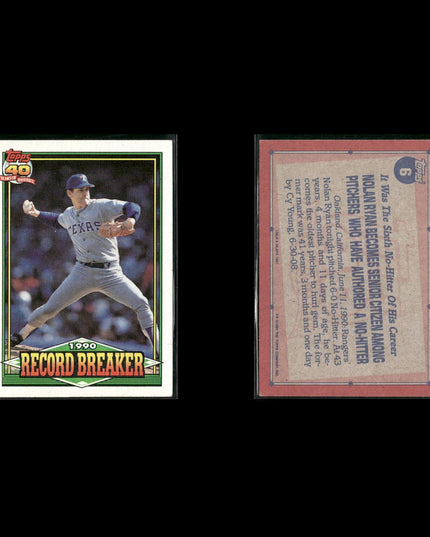 Nolan Ryan Houston Astros Baseball 12-Card Lot Topps EX