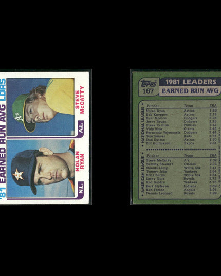 Nolan Ryan Houston Astros Baseball 12-Card Lot Topps EX