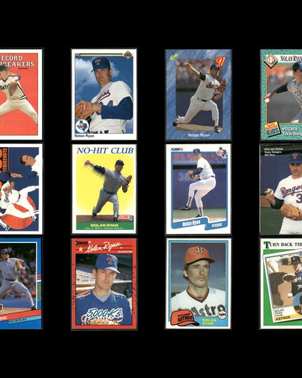 Nolan Ryan Houston Astros Baseball 12-Card Lot Topps EX
