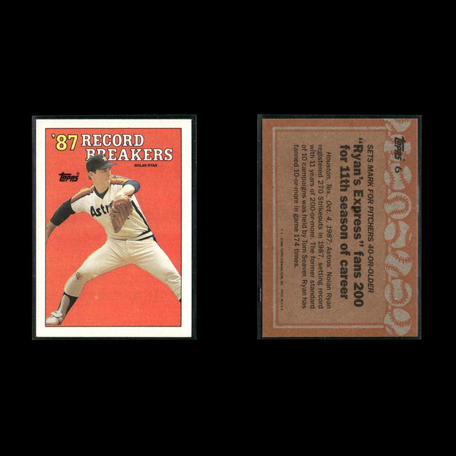 Nolan Ryan Houston Astros Baseball 12-Card Lot Topps EX