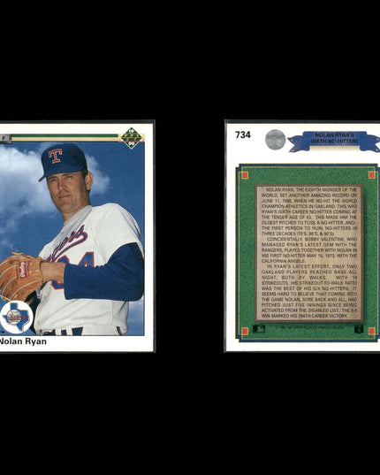 Nolan Ryan Houston Astros Baseball 12-Card Lot Topps EX