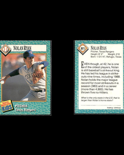 Nolan Ryan Houston Astros Baseball 12-Card Lot Topps EX