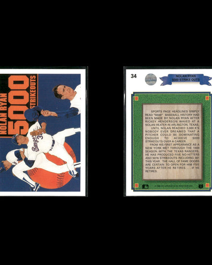 Nolan Ryan Houston Astros Baseball 12-Card Lot Topps EX