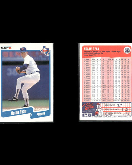 Nolan Ryan Houston Astros Baseball 12-Card Lot Topps EX