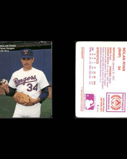 Nolan Ryan Houston Astros Baseball 12-Card Lot Topps EX