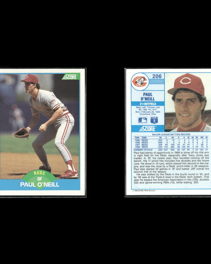 Paul O'Neill New York Yankees Baseball 10-Card Lot Topps EX
