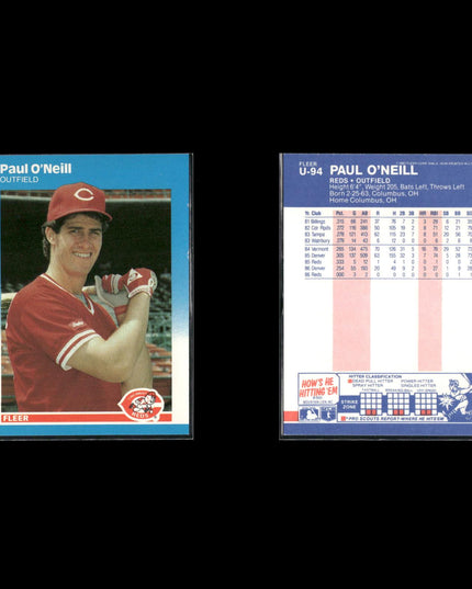 Paul O'Neill New York Yankees Baseball 10-Card Lot Topps EX