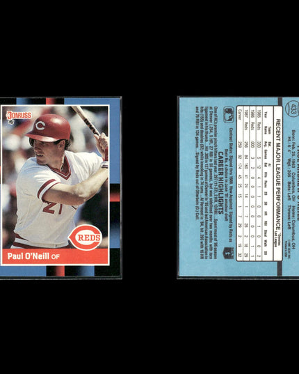 Paul O'Neill New York Yankees Baseball 10-Card Lot Topps EX