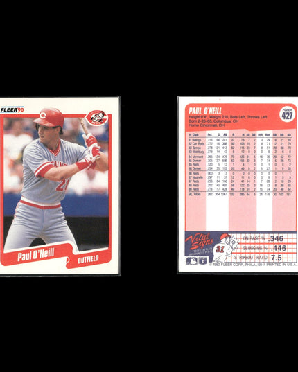 Paul O'Neill New York Yankees Baseball 10-Card Lot Topps EX