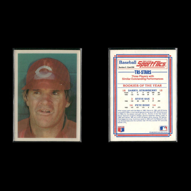 Pete Rose Cincinnati Reds Baseball 7-Card Lot Topps EX