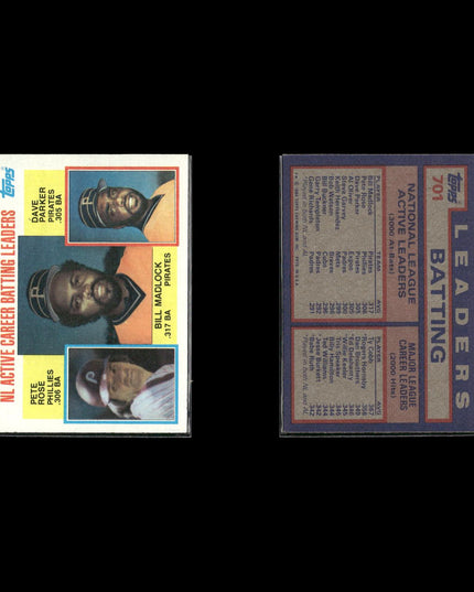 Pete Rose Cincinnati Reds Baseball 7-Card Lot Topps EX