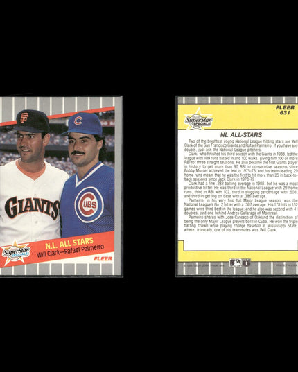 Rafael Palmeiro Texas Rangers Baseball 6-Card Lot Topps EX