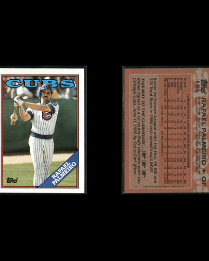 Rafael Palmeiro Texas Rangers Baseball 6-Card Lot Topps EX