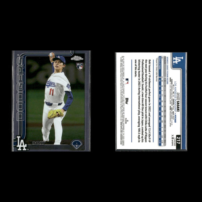 Roki Sasaki Los Angeles Dodgers Baseball 4-Card Lot Topps EX