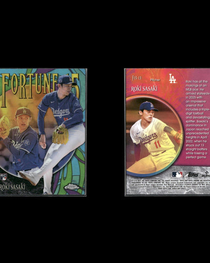 Roki Sasaki Los Angeles Dodgers Baseball 4-Card Lot Topps EX