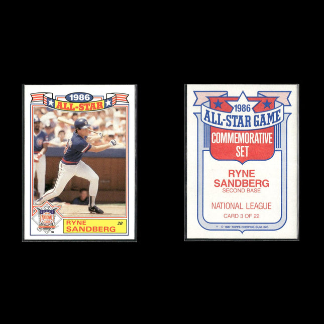Ryne Sandberg Chicago Cubs Baseball 10-Card Lot Topps EX