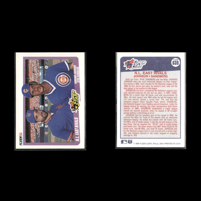 Ryne Sandberg Chicago Cubs Baseball 10-Card Lot Topps EX