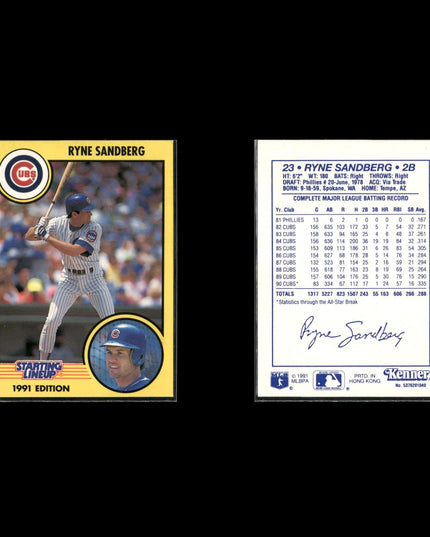 Ryne Sandberg Chicago Cubs Baseball 10-Card Lot Topps EX