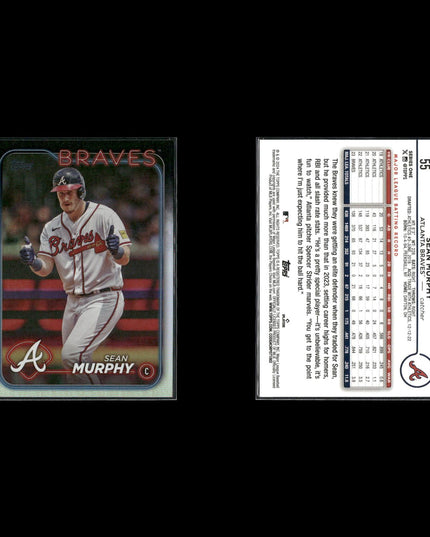 Sean Murphy Atlanta Braves Baseball 4-Card Lot Topps EX