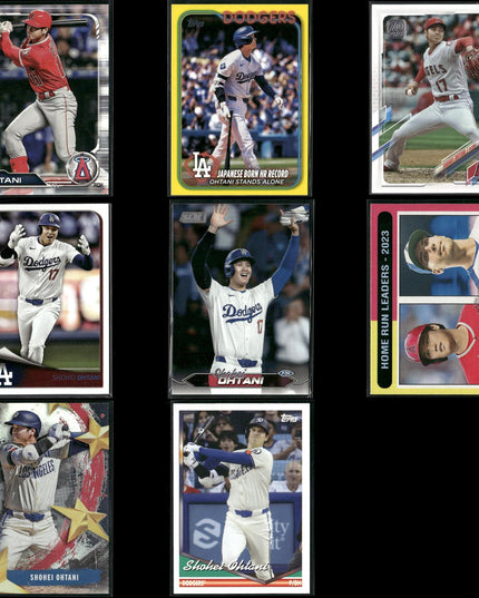 Shohei Ohtani Los Angeles Angels Baseball 8-Card Lot Topps EX
