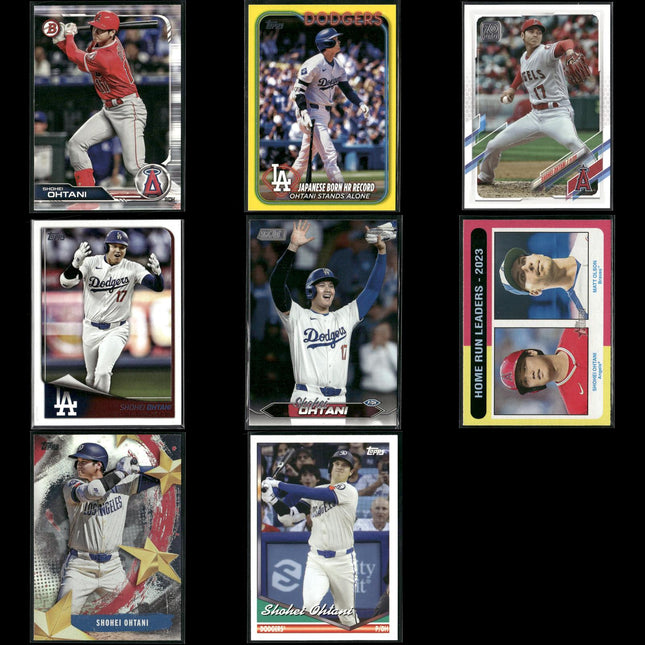 Shohei Ohtani Los Angeles Angels Baseball 8-Card Lot Topps EX