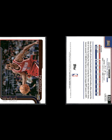 Allen Iverson Philadelphia 76ers Basketball 4-Card Lot Upper Deck EX